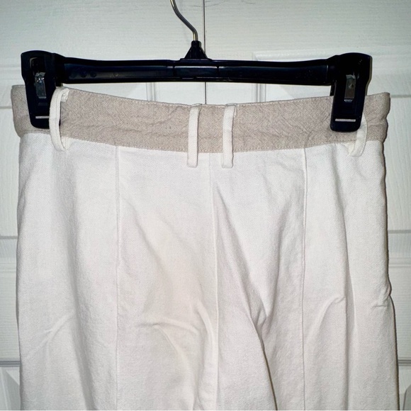 Meshki off White Wide-Leg Linen blend Pants. Size Medium. EUC. - Picture 3 of 12